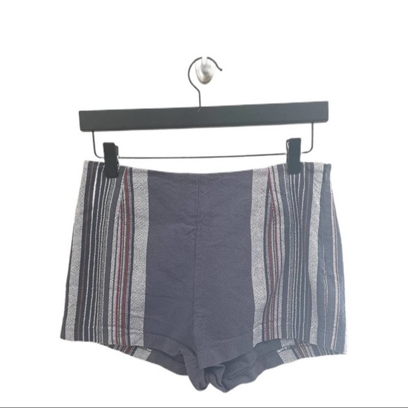 Free People Neuman Striped Shorts Gray Size 2 - Picture 1 of 5